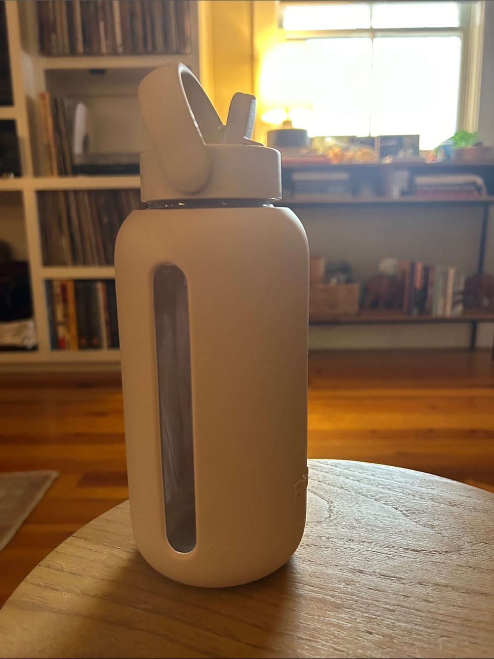 BINK Taupe Silicone Water Bottle 37oz with Flip Carry Cap